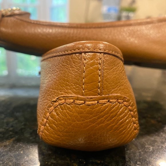 EUC MICHAEL MICHAEL KORS Fulton Logo Embossed Faux Leather Moccasin sz.7 1/2 - Picture 4 of 5